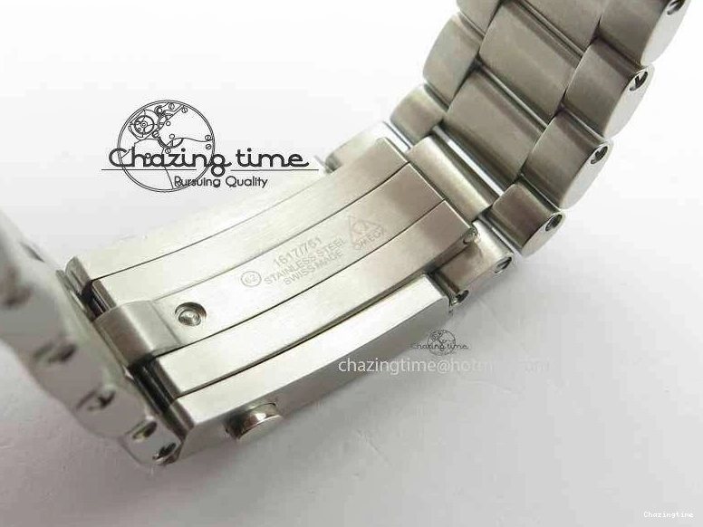 0320 Sophisticated Planet Ocean Master Chronometer Chrono SS OM 1:1 Best Edition Orange On SS Bracelet A 8156